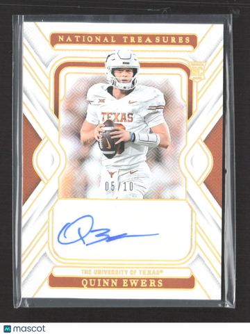 2025 Panini National Treasures Collegiate Quinn Ewers #RS-QES /10 RC