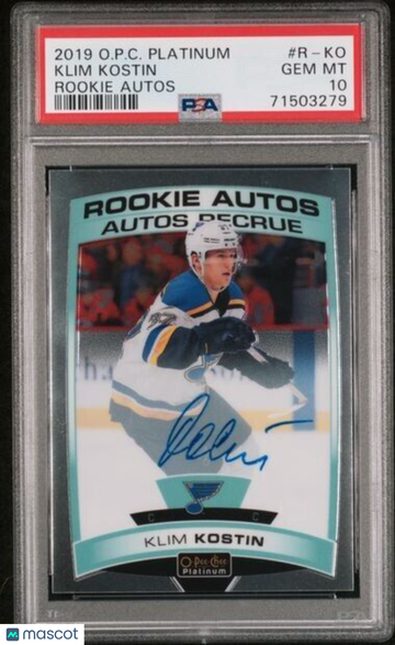 2019-20 O-Pee-Chee Platinum Klim Kostin Rookie PSA 10