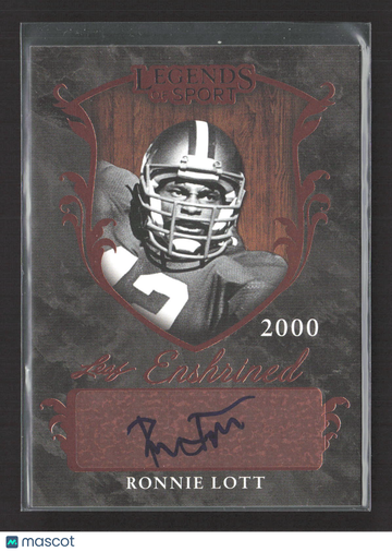 2015 Leaf Legends of Sport Enshrined Autographs Ronnie Lott #EA-RL1