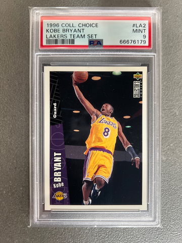 1996 Kobe Bryant Upper Deck Collector’s Choice Team Set Rookie RC PSA 9