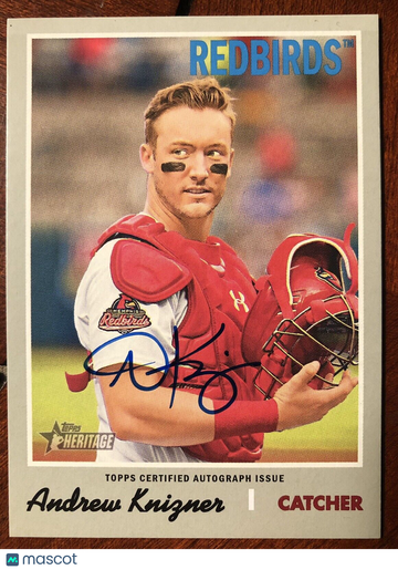 Andrew Knizner 2019 Heritage Real One Auto Autograph #ROA-AK Memphis Redbirds
