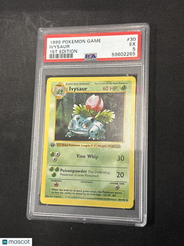 1999 Pokemon Game Ivysaur 1st Edition PSA 5 #30