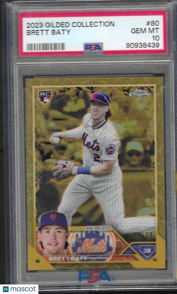 2023 Topps Gilded Collection Brett Baty #80 PSA 10