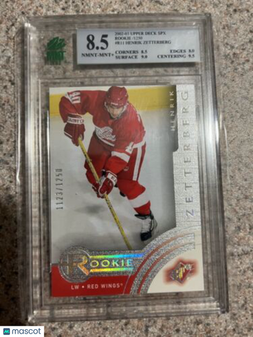 2001-2 SPx Henrik Zetterberg Rookie MNT 8.5