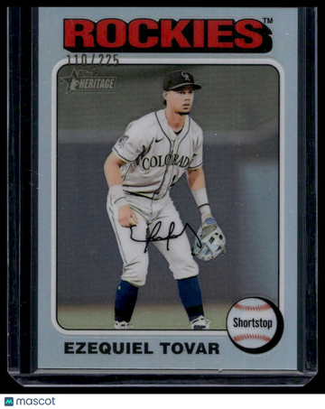 2024 Topps Heritage Ezequiel Tovar #328 Silver Refractor SN