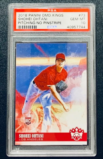 2018 Diamond Kings Shohei Ohtani Pitching/No Pinstripe RC PSA 10
