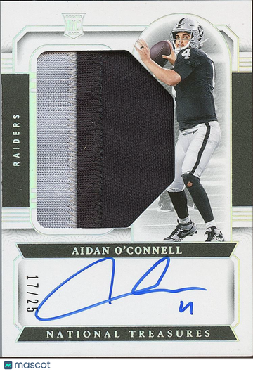 2023 Aidan O'Connell Patch Rookie Panini Authentic
