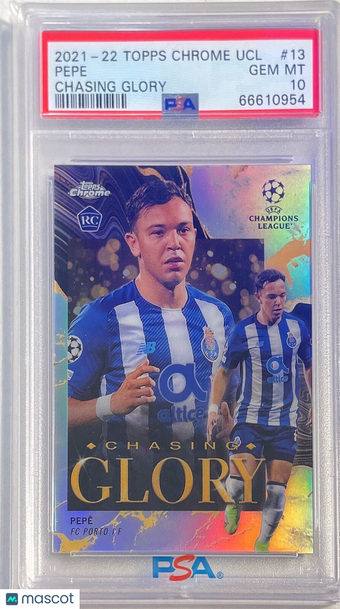 2021 Topps Chrome UEFA Champions League Chasing Glory Pepe #13 PSA 10