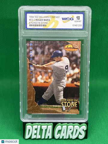 1994 Ted Williams Card Company Roger Maris #ES-2 Etched In Stone WCG 10