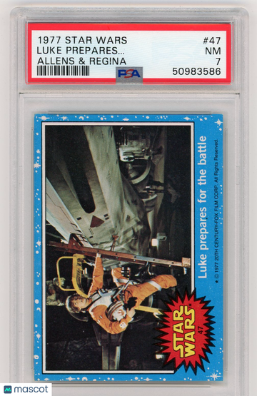 1977 Star Wars Allens & Regina Luke Prepares.. . #47 PSA 7
