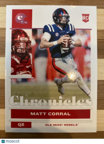 🔥2022 Chronicles Draft Picks Matt Corral Rookie Card Panthers Pink Parallel