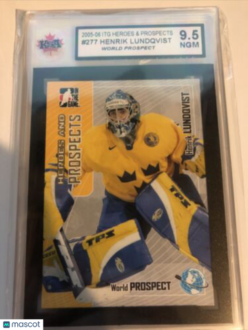 2005-06 In the Game Heroes and Prospects Henrik Lundqvist #277 Rookie KSA 9.5