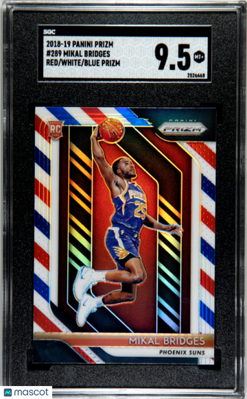 2018 Panini Prizm Mikal Bridges #289 Red White Blue SGC 9.5