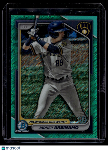 2024 Bowman Jadher Areinamo #BCP-2 Chrome Prospects Aqua Shimmer Refractors SN