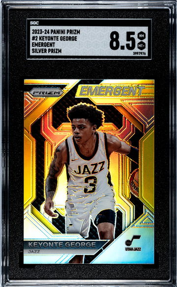2023-24 Panini Prizm Emergent Silver Keyonte George #2 SGC 8.5