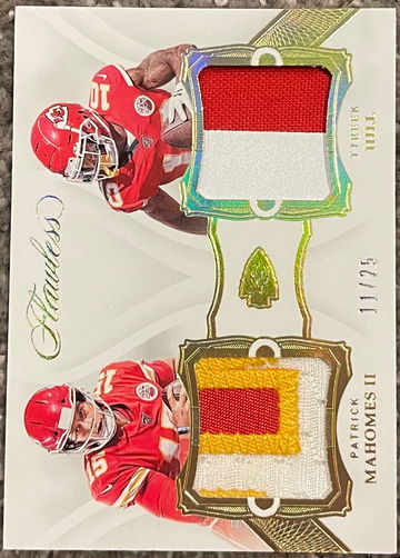 2019 Flawless Patrick Mahomes / Tyreek Hill Patch #/25