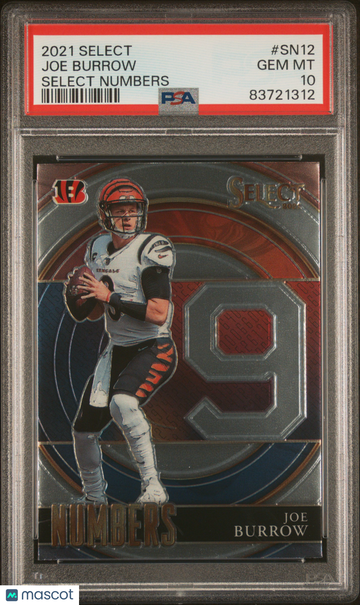 2021 Panini Select Select Numbers Joe Burrow #SN12 PSA 10