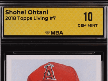 Graded Shohei Ohtani Los Angeles Angels 2018 Topps Living Rookie Trading Card #7 MBA 10