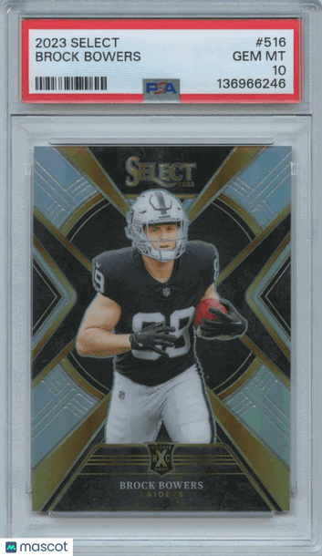 2023 Panini Select Brock Bowers #516 [Base] Rookie Insert PSA 10