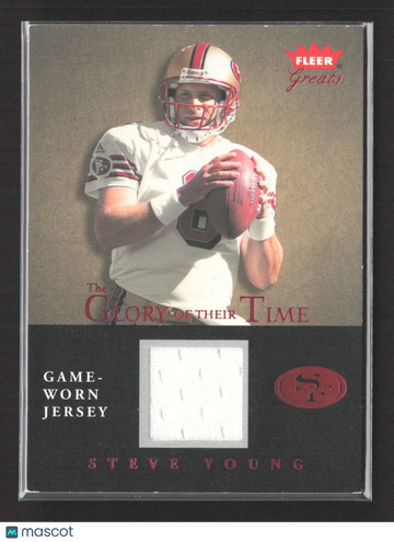 2004 Fleer Greats The Glory of Their Time Steve Young #GT-SY Game-Worn Jersey