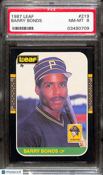 1987 Leaf Barry Bonds #219 PSA 8