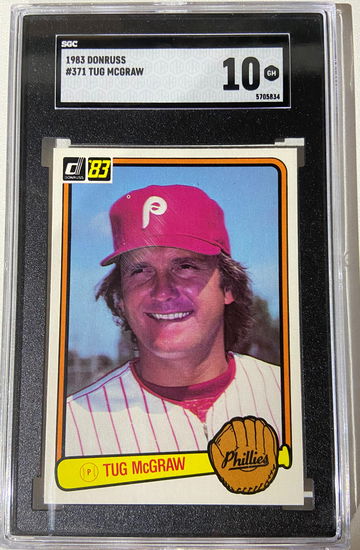 1983 Donruss Tug McGraw #371 SGC 10 GEM MINT!