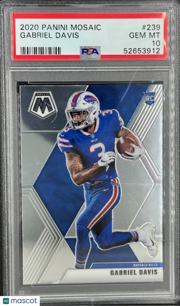 2020 Mosaic Gabriel Davis Rookie Base PSA 10