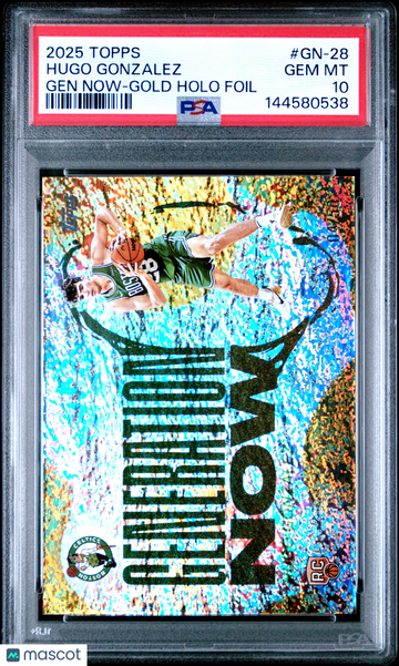 2025 Topps Generation Now Hugo Gonzalez #GN-28 Gold Holo Foil PSA 10