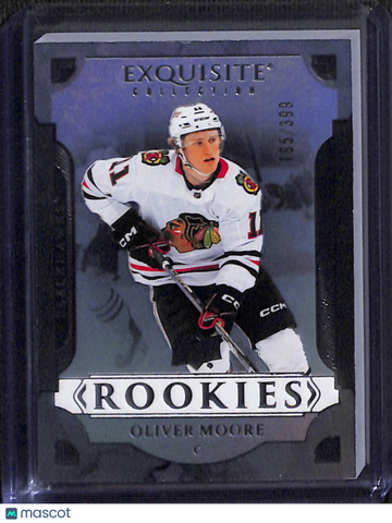 185/399 2025-26 Upper Deck Exquisite Collection Oliver Moore #R-OM Rookie