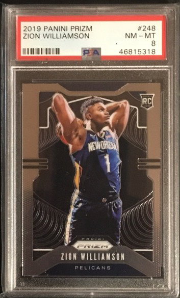 2019-20 Prizm - ZION WILLIAMSON - Rookie - PSA 8