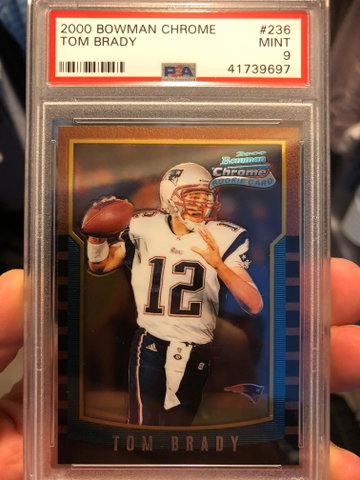 Tom Brady 2000 Bowman Chrome PSA 9