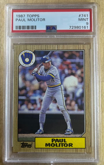 1987 Topps Paul Molitor PSA 9