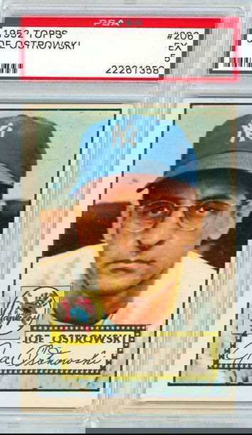 1952 Topps Joe Ostrowski #206 PSA 5 P1325