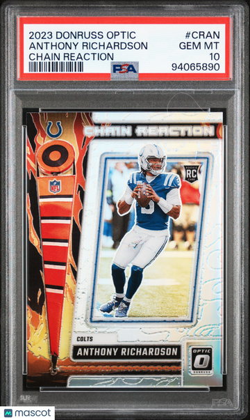 2023 Panini Donruss Optic Chain Reaction Anthony Richardson #CRAN PSA 10