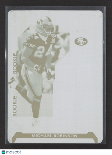 2007 Donruss Playoff NFL Playoff Michael Robinson #117 Magenta Printing Plate /1 Printing Plate