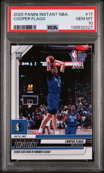2025 Panini Instant NBA Cooper Flagg #17 /1 PSA 10