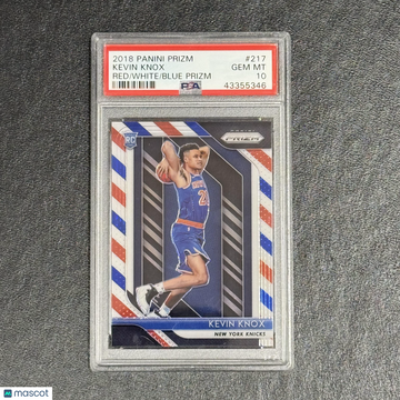 2018 Panini Prizm Kevin Knox #217 Red White Blue PSA 10