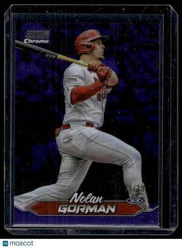 2024 Stadium Club Nolan Gorman #277 Chrome Purple Refractors SN