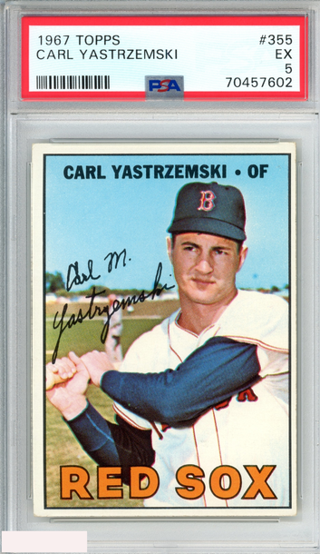 1967 TOPPS CARL YASTRZEMSKI #355 BOSTON RED SOX HOF PSA 5 EX