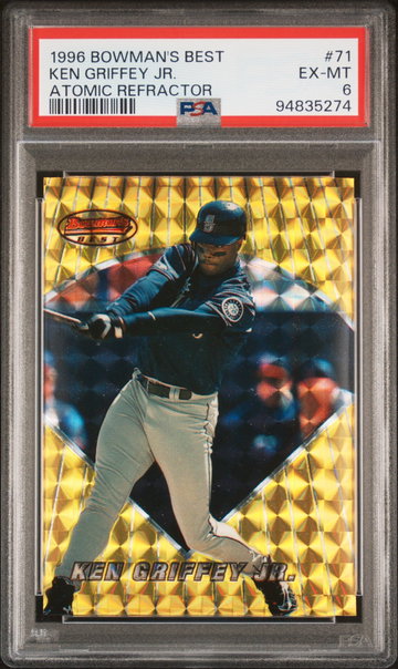 1996 BEST KEN GRIFFEY JR. BOWMAN'S ATOMIC REFRACTOR #71 PSA 6