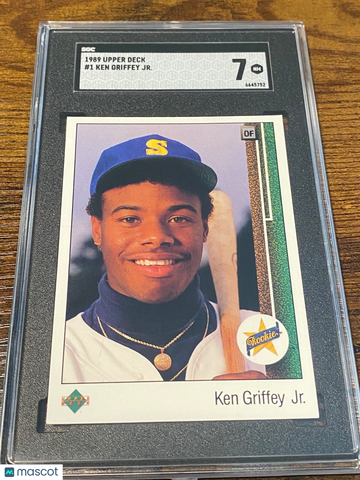 1989 Upper Deck Ken Griffey Jr #1 Rookie Base Set SGC 7