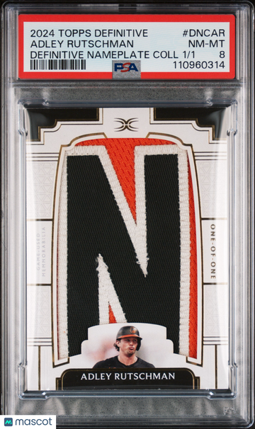 2024 Topps Definitive Collection Adley Rutschman #DNCAR /1 PSA 8