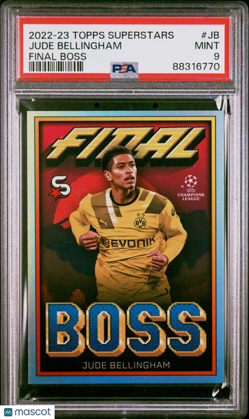 2022-23 Topps UEFA Superstars Final Boss Jude Bellingham #JB PSA 9