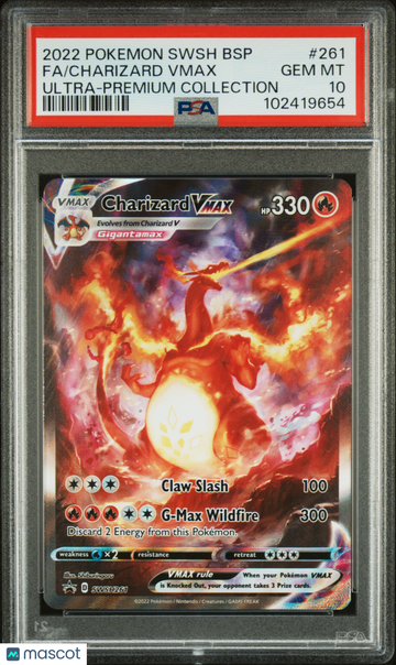 2022 Pokemon Swsh Black Star Promo Charizard VMAX Ultra-Premium Collection Fa PSA 10 #261