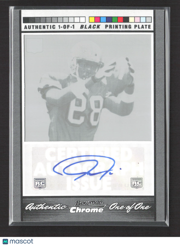 2007 Bowman Chrome Jason Hill #BC89 Black Printing Plate /1 RC