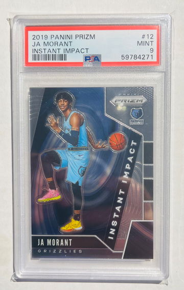 Ja Morant 2019 Panini Prizm Instant Impact #12 Grizzlies RC Rookie PSA 9 MINT