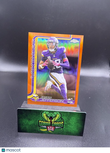 2024 Topps Composite Topps Chrome Justin Jefferson #195 Orange Refractor
