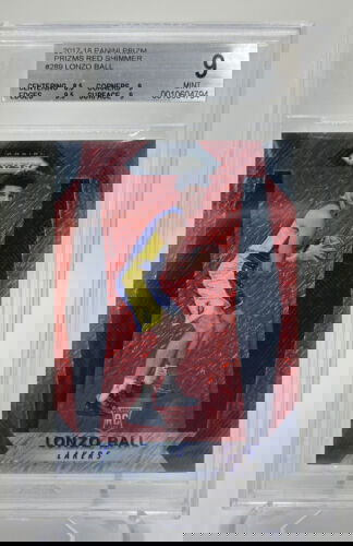 2017-18 PANINI PRIZM LONZO BALL RC ROOKIE #8/8 RED SHIMMER BGS 9  eBay 1/1