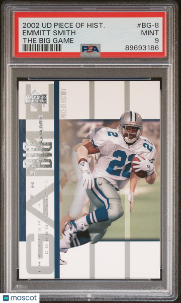 2002 Upper Deck Piece Of History The Big Game Emmitt Smith #BG-8 PSA 9