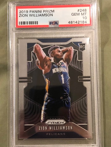2019-20 Panini Prizm Zion Williamson PSA 10
